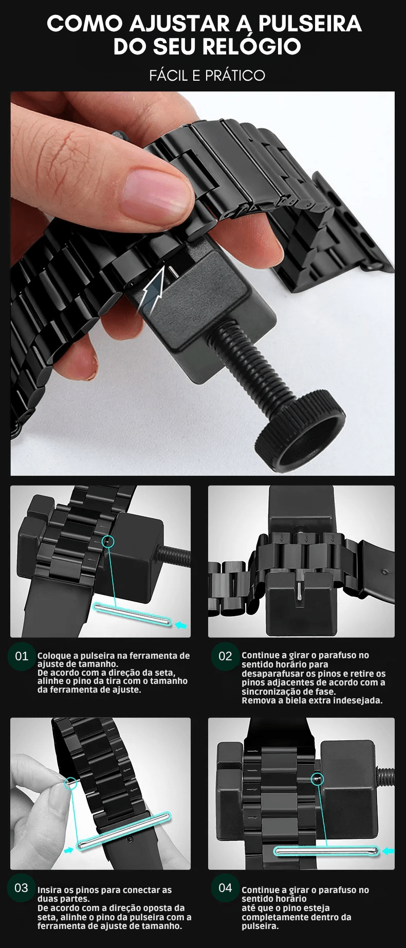 Relogio masculino Oruss Black, acessorio moderno com elegancia e acabamento de alta qualidade
