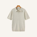 Camisa polo masculina canelada bege modelo sollome, estilo premium moderno e elegante