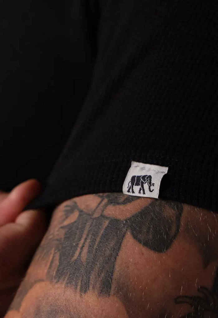 Camisa Polo Italiana Tricot Preta