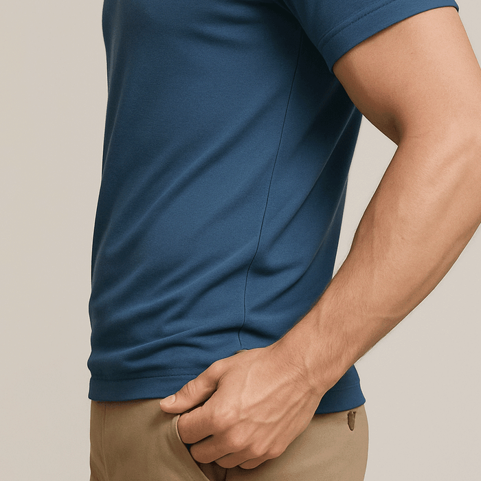 Camisa Polo Masculina em Seda Gelo Fiorinni Realeza