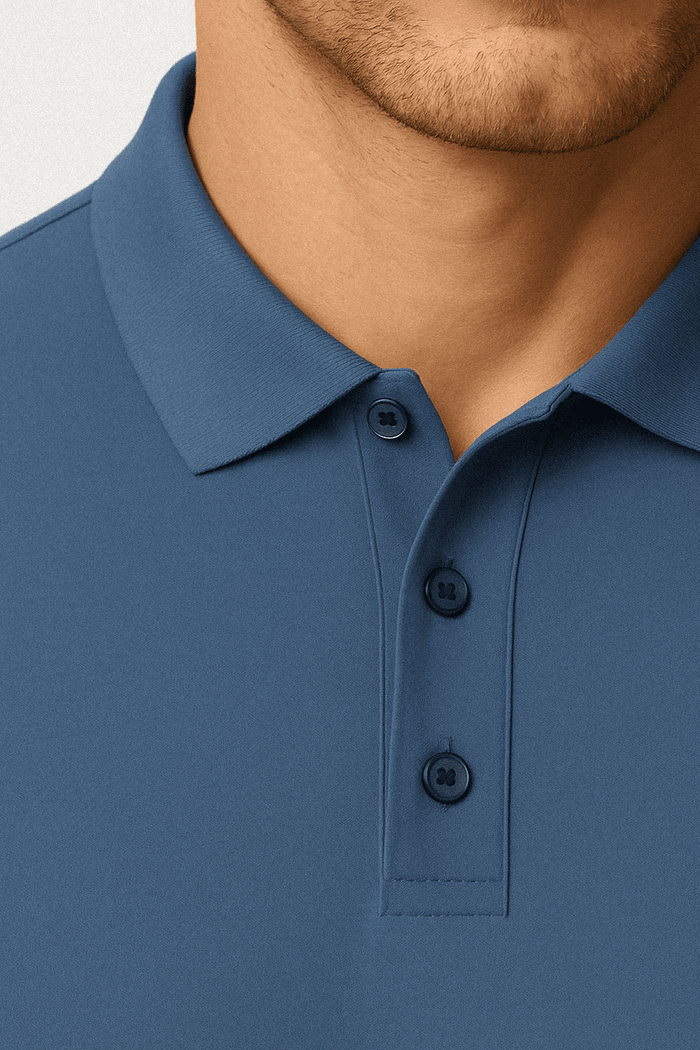 Camisa Polo Masculina em Seda Gelo Fiorinni Realeza