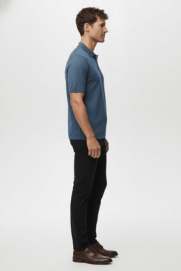 Camisa Polo Masculina em Seda Gelo Fiorinni Realeza