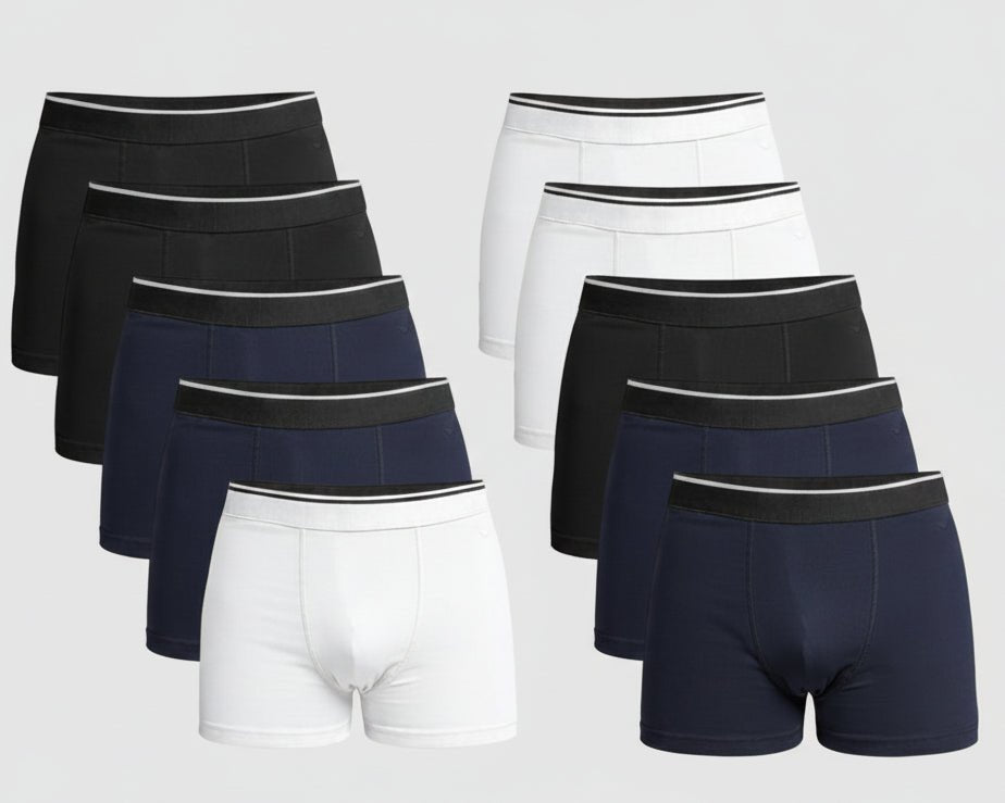 Kit 10 Cuecas Boxer Premium em Cotton