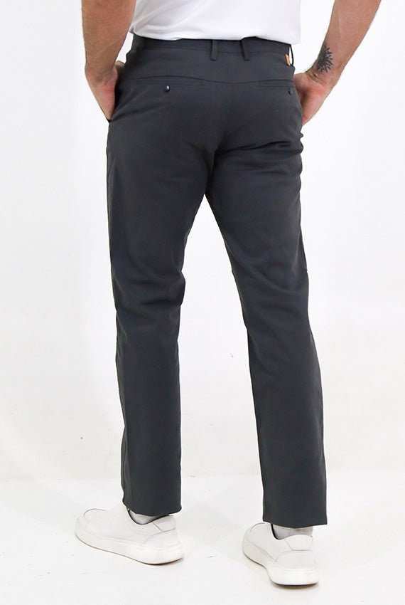 Calca sarja masculina preta algodao egipcio, visual sofisticado elegante e confortavel