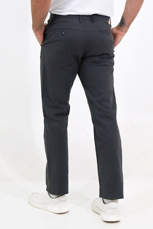 Calca sarja masculina preta algodao egipcio, visual sofisticado elegante e confortavel