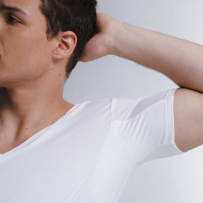 Camiseta masculina branca modelo nilo em algodao egipcio, estilo premium moderno e confortavel