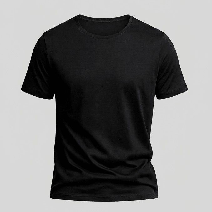Camiseta masculina preta Malibu em algodao pima, toque macio com caimento moderno e estilo premium
