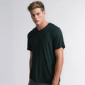 Camiseta masculina preta nilo em algodao egipcio, tecido premium macio e confortavel com estilo sofisticado