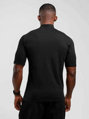 Camiseta masculina preta gola alta San Diego, estilo premium moderno e sofisticado